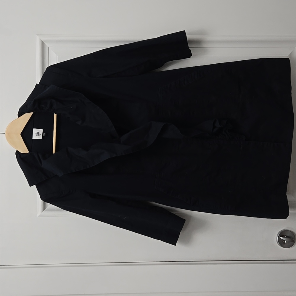 Cabi Black Ruffled Neckline Coat P2p 18